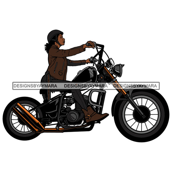 Biker Chick Chopper Motorcycle Cruiser Woman Riding Speed Vector Designs For T-Shirt and Other Products SVG PNG JPG Cutting Files For Silhouette Cricut and More!