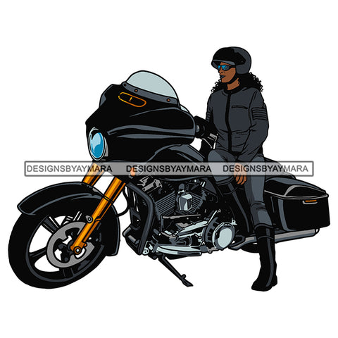 Biker Chick Chopper Motorcycle Cruiser Woman Riding Speed Vector Designs For T-Shirt and Other Products SVG PNG JPG Cutting Files For Silhouette Cricut and More!