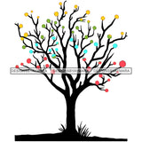 Life Tree Nature Colorful Flowers Love Vector Designs For T-Shirt and Other Products SVG PNG JPG Cut Files For Silhouette Cricut and More!