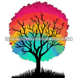 Colorful Tree Life Rainbow Nature Blessed Ground Grass Vector Designs For T-Shirt and Other Products SVG PNG JPG Cut Files For Silhouette Cricut and More!