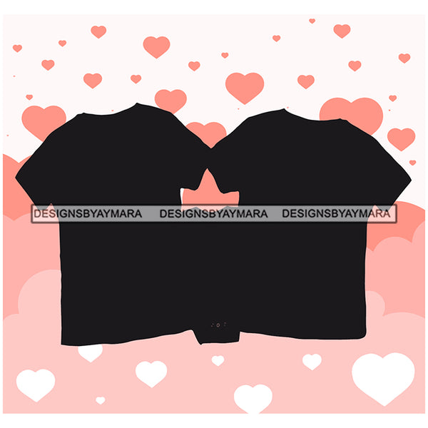 Mock Up Heart Family Mom Dad Baby Vector Designs For T-Shirt and Other Products SVG PNG JPG Cut Files For Silhouette Cricut and More!