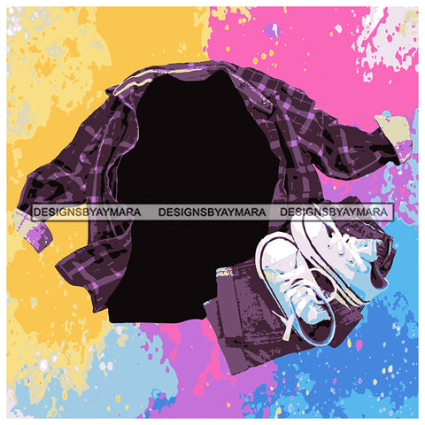 Long Sleeve Mock Up Vector Designs For T-Shirt and Other Products SVG PNG JPG Cut Files For Silhouette Cricut and More!