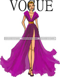 Model Fashion Woman Posing Fancy Gown Dress Vogue Goddess Glamour Trendy Clothing  Short Hair Style SVG Cutting Files For Silhouette Cricut More