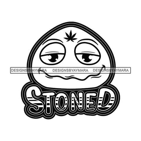 Stoned Alien Blunt Weed Cannabis 420 Medical Marijuana Pot High Life B/W SVG JPG PNG  Vector Clipart Digital Download Circuit Cut Cutting