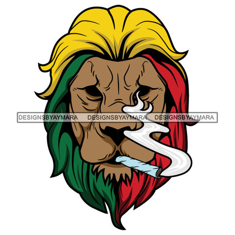 Lion Smoking Marijuana Stoned Blunt Weed Cannabis Marijuana Pot High Life SVG JPG PNG Vector Clipart Digital Download Cricut Cut Cutting