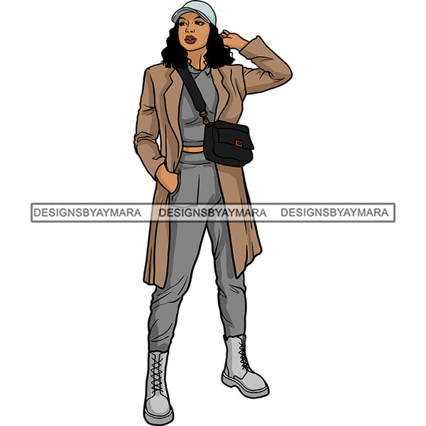 Winter Fall Fashion Woman Model Casual Clothing Outfit Cold Weather Jacket Coat Sweater Autumn SVG JPG PNG Clipart Cricut Silhouette Cut Cutting