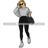 Winter Fall Fashion Woman Model Casual Clothing Outfit Cold Weather Jacket Coat Sweater Autumn SVG JPG PNG Clipart Cricut Silhouette Cut Cutting