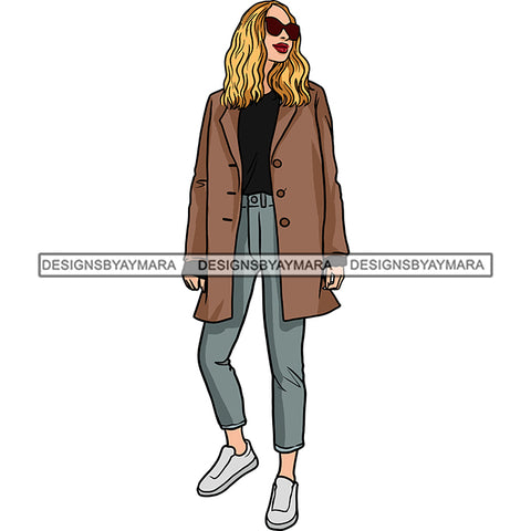 Winter Fall Fashion Woman Model Casual Clothing Outfit Cold Weather Jacket Coat Sweater Autumn SVG JPG PNG Clipart Cricut Silhouette Cut Cutting