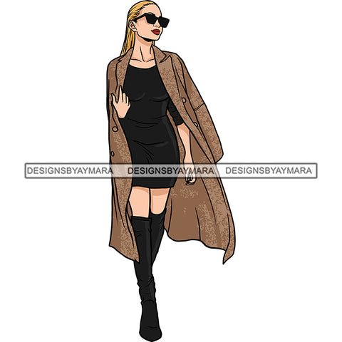 Winter Fall Fashion Woman Model Casual Clothing Outfit Cold Weather Jacket Coat Sweater Autumn SVG JPG PNG Clipart Cricut Silhouette Cut Cutting