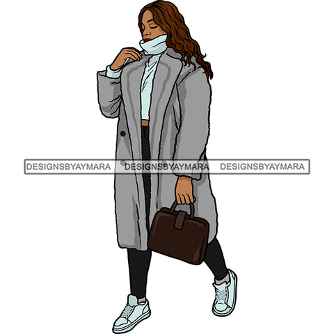 Winter Fall Fashion Woman Model Casual Clothing Outfit Cold Weather Jacket Coat Sweater Autumn SVG JPG PNG Clipart Cricut Silhouette Cut Cutting
