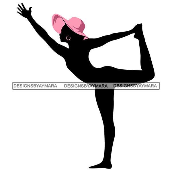 Afro Woman Silhouette Doing Yoga Meditating Relax Meditate .SVG Cutting Files For Silhouette Cricut and More!