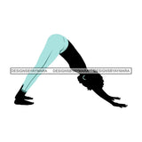 Afro Woman Silhouette Doing Yoga Meditating Relax Meditate .SVG Cutting Files For Silhouette Cricut and More!
