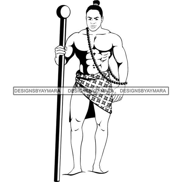 Afro Man Male African American Strong Handsome SVG Cutting Files