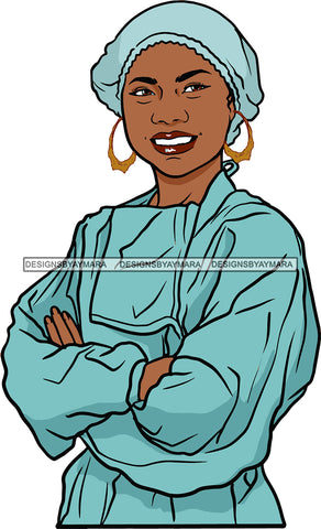 Afro Lola Nurse Doctor Save Life Hero Medical Occupation Bamboo Earrings  Surgical Gown SVG Cutting Files For Silhouette Cricut
