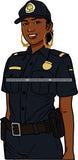 Black Woman Afro Police Officer Boss Lady Holster Uniform Portrait Strong Sexy Woman Bamboo Hoop Earrings SVG Cutting Files For Silhouette  Cricut