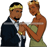 Black Couple Sexy Relationship African King Queen Bamboo Earrings Crown Family Falling in Love Young Adult SVG Cutting Files For Silhouette and Cricut
