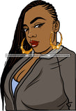 Afro Urban Street Girls Babe Bamboo Hoop Earrings Sexy Corn Row Hair Style  SVG Cutting Files For Silhouette Cricut