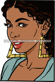 Afro Urban Street Girls Babe Bamboo Earrings Sexy Curly Hair Style  SVG Cutting Files For Silhouette Cricut