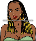 Afro Urban Street Girls Babe Bamboo Hoop Earrings Sexy Corn Row Braids Hair Style  SVG Cutting Files For Silhouette Cricut