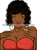 Afro Urban Street Black Girls Babe Bamboo Hoop Earrings Sexy Short Hair Style  SVG Cutting Files For Silhouette Cricut