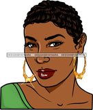Afro Urban Street Black Girls Babe Bamboo Hoop Earrings Sexy Short Hair Style  SVG Cutting Files For Silhouette Cricut