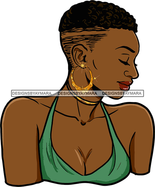 Afro Urban Street Girls Babe Bamboo Hoop Earrings Sexy Corn Row Hair Style  SVG Cutting Files For Silhouette Cricut