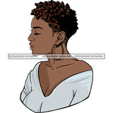 Afro Woman Short Haircut Curly Hairstyle Fashion Makeup Glamour SVG Files For Cutting and More!
