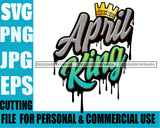 April King Man Royalty Sign Bleed Crown Throne Black Man SVG Files For Cutting