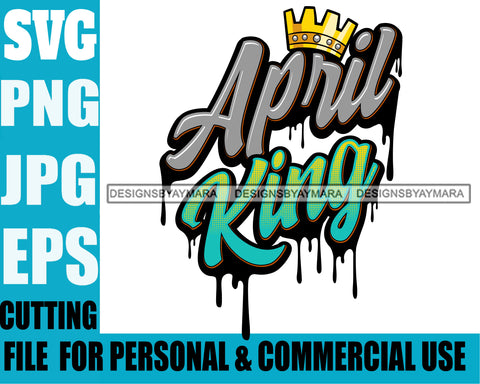 April King Man Royalty Sign Bleed Crown Throne Black Man SVG Files For Cutting