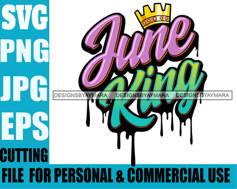 June King Man Royalty Sign Bleed Crown Throne Black Man SVG Files For Cutting