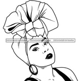 Afro Lady Black Goddess Melanin Turban Head-wrap Dark Latina Morena SVG Files For Cutting and More!