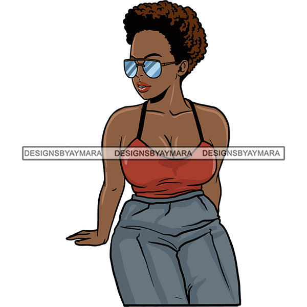 Afro Black Woman Sister-lock Hairstyle .SVG Cutting Files For Silhouette Cricut and More!