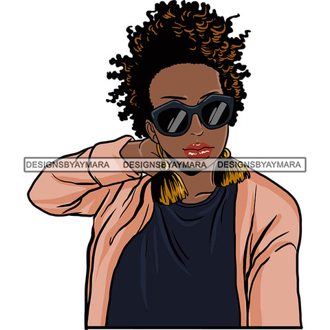 Afro Black Woman Sister-lock Hairstyle .SVG Cutting Files For Silhouette Cricut and More!