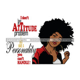 Afro Beautiful Black Woman Melanin Queen Woman Attitude SVG Cutting Files For Silhouette Cricut and More