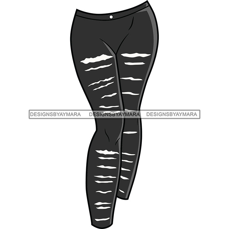 Tight Pants Holes Casual Clothes Trendy Fashion Style Bw Svg Png Designsbyaymara 