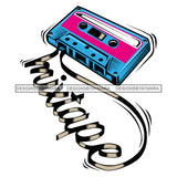 Cassette Mixtape Retro Music 90s Tape Style Disco Audio Disco Antique Funky Noise .SVG .EPS .PNG Vector Clipart Digital Download Circuit Cut Cutting
