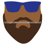Black Man Mask Face Only SVG JPG PNG Vector Clipart Cricut Silhouette Cut Cutting