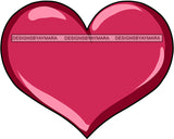 Pink Red Heart Big Heart Love Emotion Clipart Graphic  Skillz JPG PNG  Clipart Cricut Silhouette Cut Cutting