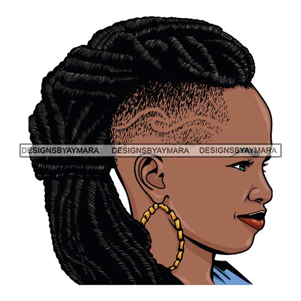 Afro Woman Dreadlocks Hairstyle Boss Lady Dope Diva Glamour Hot Selling .SVG Cutting Files For Silhouette Cricut and More!