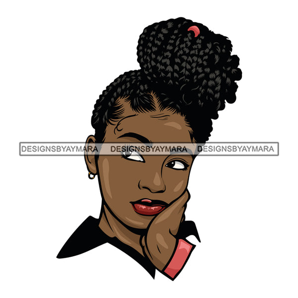 Afro Woman Dreads Braids Hairstyle Boss Lady Dope Diva Glamour Hot Selling .SVG Cutting Files For Silhouette Cricut and More!