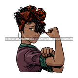 Afro Woman Flexing Strong Girl We Can Do It Woman Equality SVG Cutting Files For Silhouette Cricut