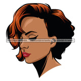 Afro Girl Babe Attractive Black Woman Profile Short Hair Style SVG Cutting Files For Silhouette Cricut More