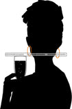 Afro Black Woman Silhouette Drinking Wine Relax Chilling Stress Free SVG Cutting Files For Silhouette Cricut and More!