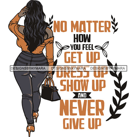 Diva Glamour Girl Woman Long Hair No Matter Quote SVG Cutting Vector Files Artwork for Cricut Silhouette And More