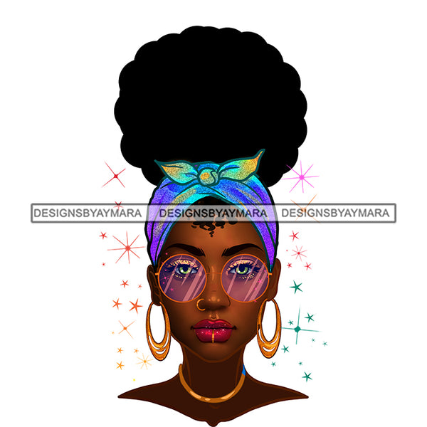 Black Woman Full Face  Headwrap JPG PNG  Clipart Cricut Silhouette Cut Cutting
