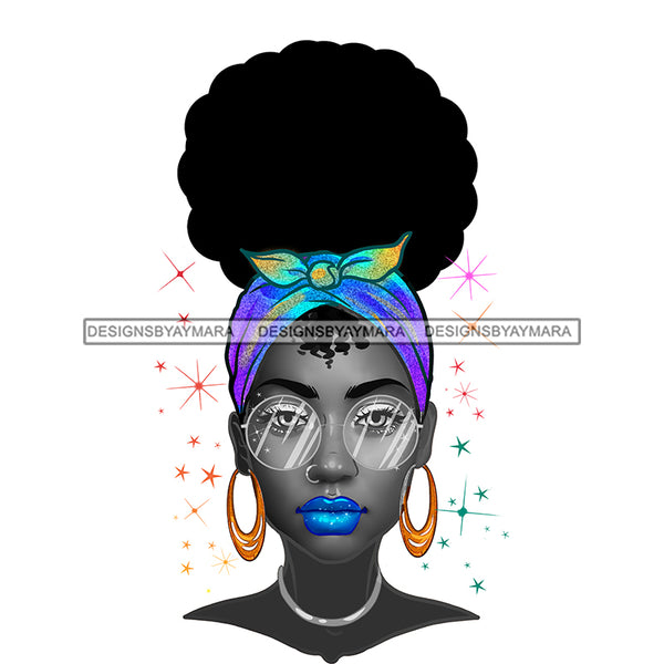 Black Woman Full Gray Face  Headwrap JPG PNG  Clipart Cricut Silhouette Cut Cutting