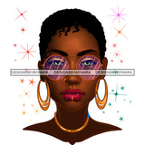 Black Woman Full Brown Face Red Lips Short Afro JPG PNG  Clipart Cricut Silhouette Cut Cutting