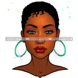 Black Woman Brown Face Short Afro Red Lips JPG PNG  Clipart Cricut Silhouette Cut Cutting