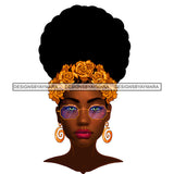 Black Woman Flawless Golden  Gold Roses JPG PNG  Clipart Cricut Silhouette Cut Cutting