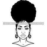 Black Woman B/W Big Afro Glasses JPG PNG  Clipart Cricut Silhouette Cut Cutting